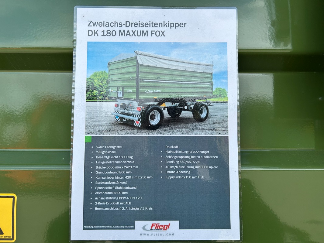9. Image for Fliegl DK 180 Maxum Fox limited - K-Evolution GmbH in Sittensen